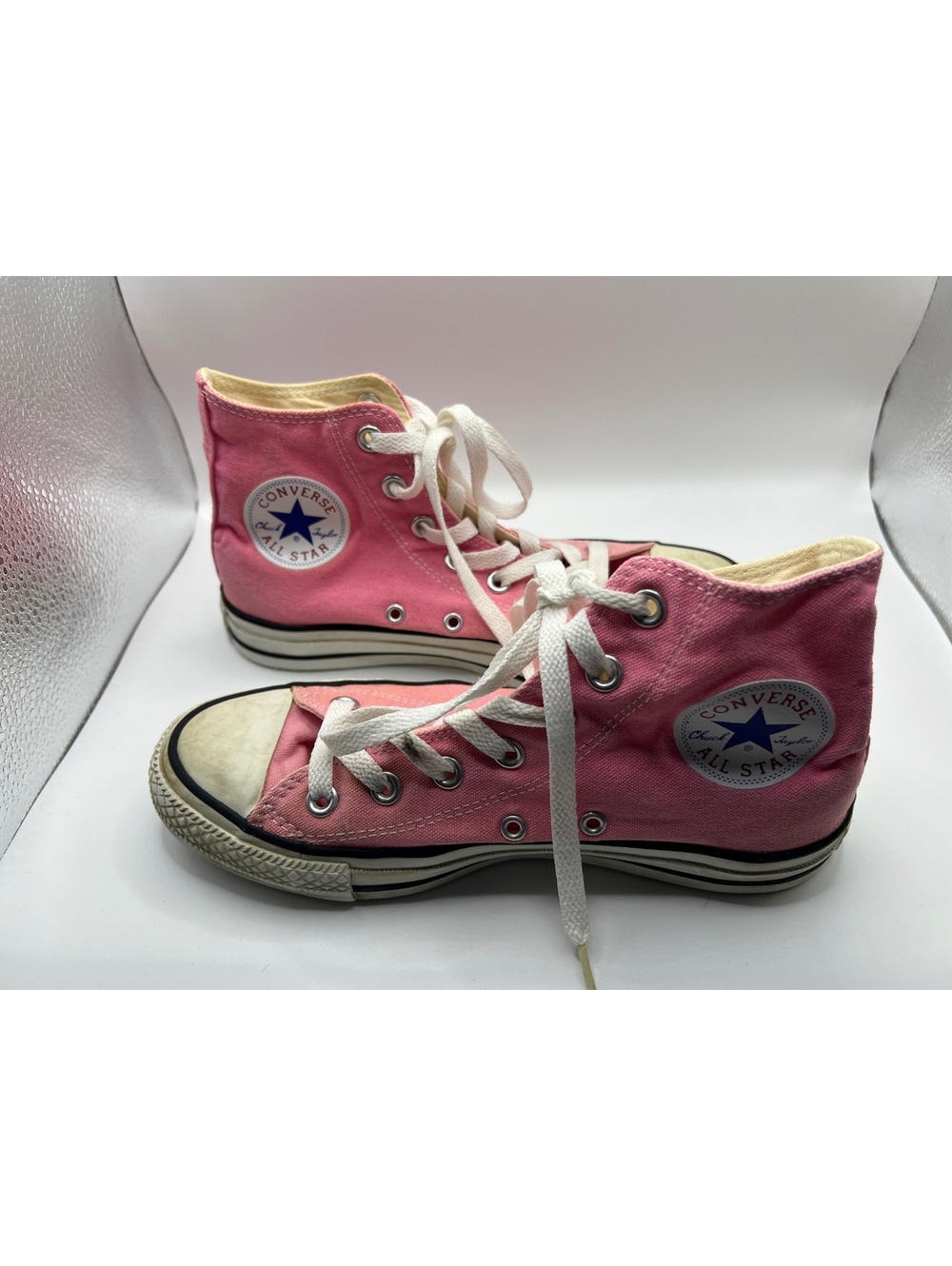 Y2K Converse Pink High Top Sneakers Fairy BOHO Mens 5 Womens 7